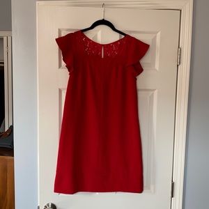 Anthropologie red dress